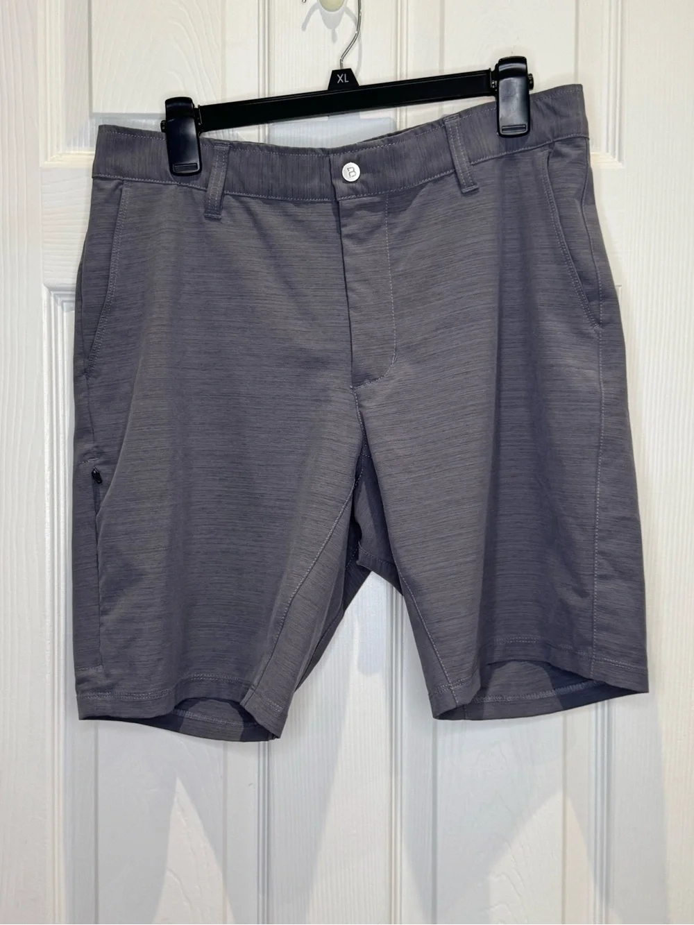 BYLT Premium Basics Men's Large Kinetic Shorts Grey Performance Golf